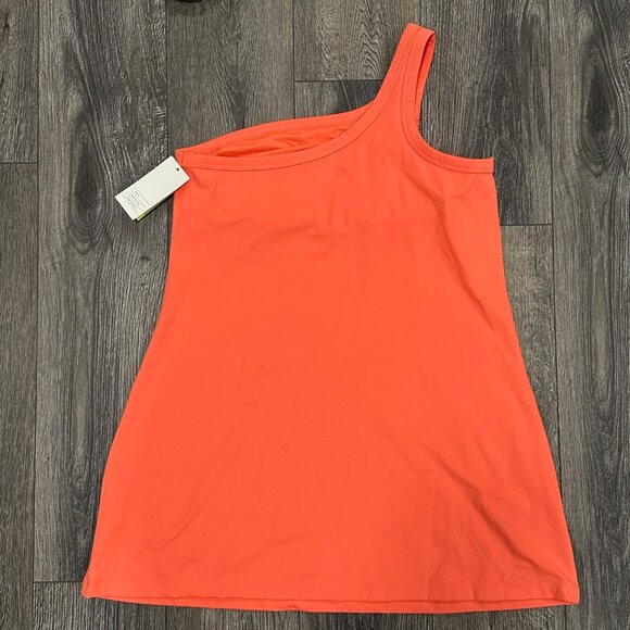 NWT All in Motion Coral One-Shoulder Athletic Mini Dress, Size L - Picture 4 of 9